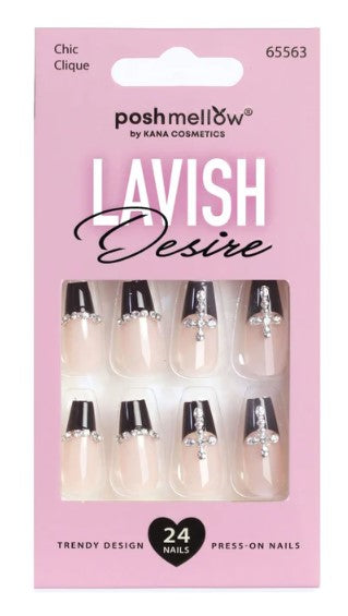 Poshmellow Lavish Desire Press-On Nails – Chic Clique 65563 - ANNS BEAUTY SUPPLY
